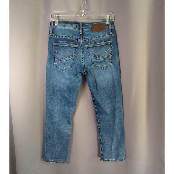 BKE Jake Jeans Mens 30 Blue Straight Hemmed Stretch - Picture 9 of 9